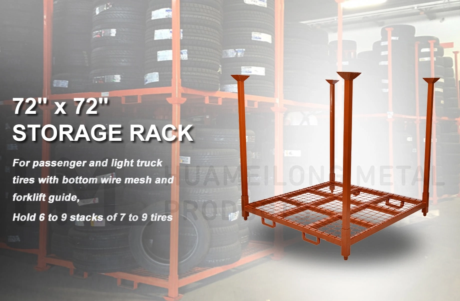 American Heavy Duty Warehouse Stacking Steel Truck Tyre Storage Rack