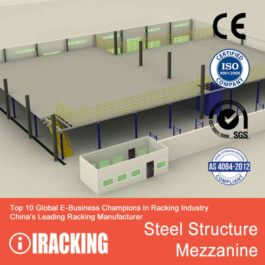 Heavy Duty Steel Mezzanine Racking for Industrial Warehouse Storage