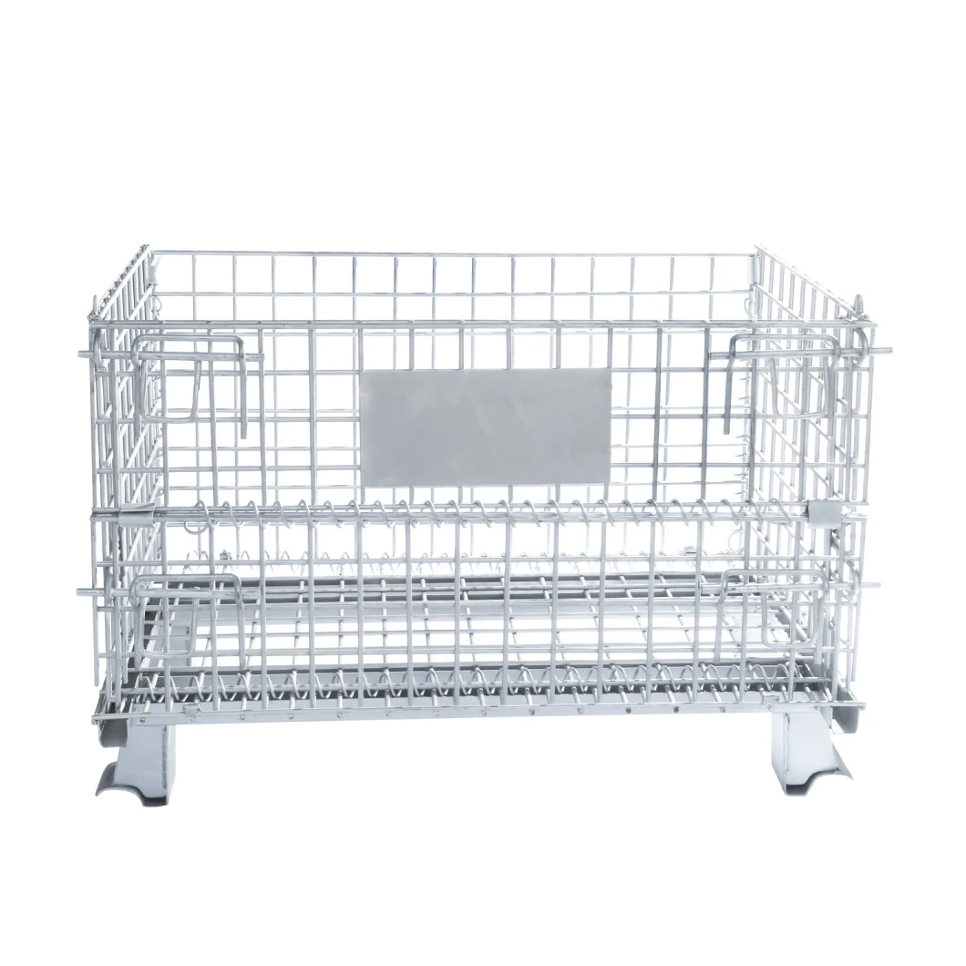 Foldable Wire Mesh Steel Warehouse Metal Roll Storage Container Cage for Warehouse Storage