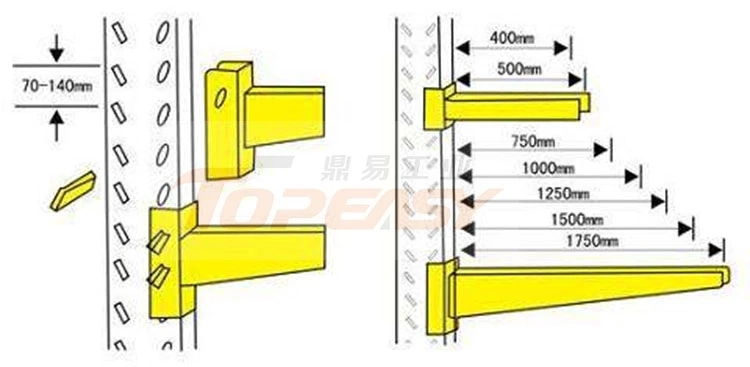 Warehouse Adjustable Optional Roof Storage System Heavy Duty Cantilever Roof Rack