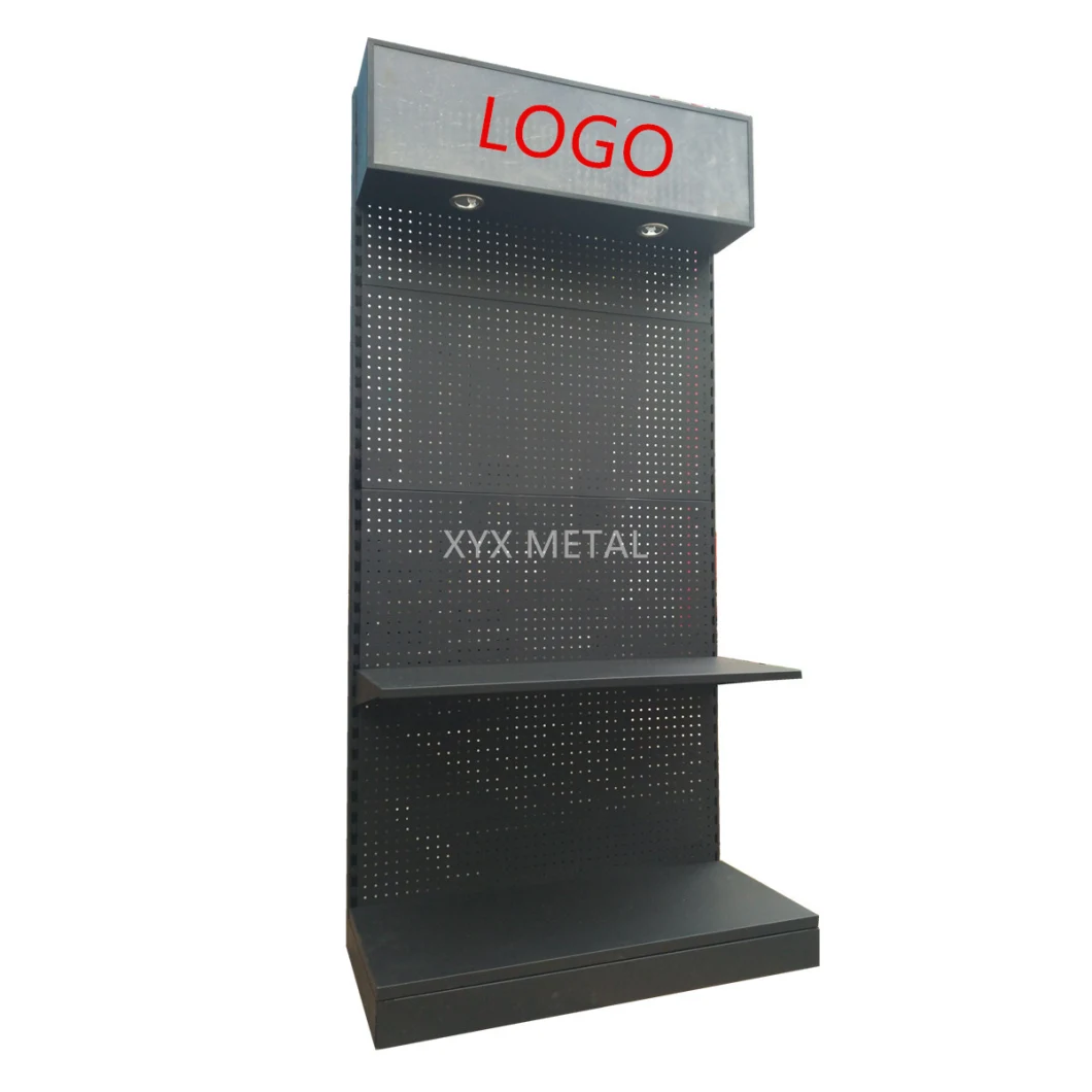 Exhibition Equipment Supermarket Pegboard Floor Display Rack for Power Tools