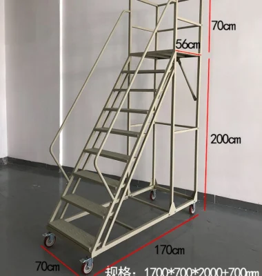 바퀴가 달린 안전 등반 사다리 카트